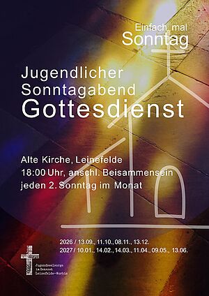 Plakat vom Jugendlichen Sonntagabend Gottesdienst